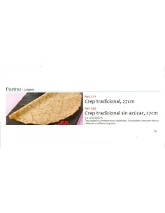 CREPE TRADICIONAL DULCE 40 GR.50 UNID. 27 cm