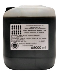 ACETO BALSÁMICO TANQUETA 5 L.